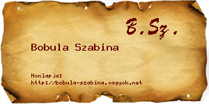 Bobula Szabina névjegykártya
